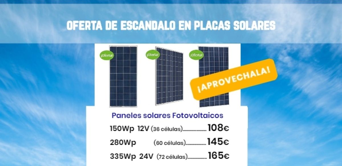 oferta en placas solares a la venta en la tienda online de Energía Solar TECNOSOL